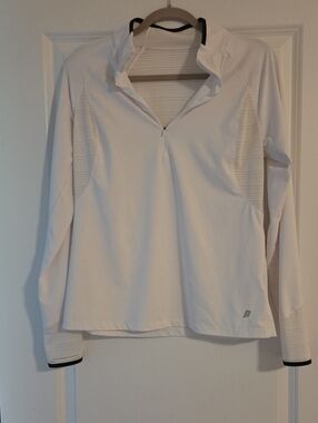 Prince White Long-Sleeve Quarter-Zip Performance Pullover